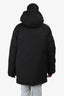 Sandro Black Logo Hooded Parka Size XL
