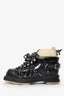 Acne Studios Black Patent Leather Mountaineering Boots Size 37