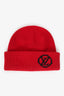 Louis Vuitton Red Wool Knit 'LV' Hat