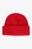 Louis Vuitton Red Wool Knit 'LV' Hat