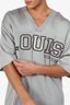Louis Vuitton Grey Knit/Python 'Louis Vuitton' Jersey Top Size XL