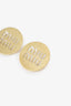 Miu Miu Gold Tone Circle 'Miu Miu' Earrings