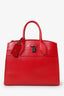 Louis Vuitton Red Leather 'City Steamer' Top Handle with Strap