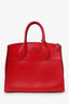 Louis Vuitton Red Leather 'City Steamer' Top Handle with Strap