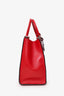 Louis Vuitton Red Leather 'City Steamer' Top Handle With Strap