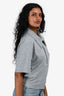 Tibi Grey Cotton Cropped Shirt Size XXS