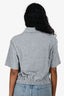 Tibi Grey Cotton Cropped Shirt Size XXS