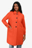 Harris Wharf London Virgin Wool Orange Coat Size 38