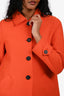 Harris Wharf London Virgin Wool Orange Coat Size 38