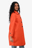 Harris Wharf London Virgin Wool Orange Coat Size 38
