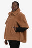 Max Mara Brown Camel Hair 'Tebbe' Teddy Cape