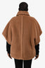 Max Mara Brown Camel Hair 'Tebbe' Teddy Cape