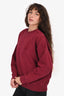 JW Anderson Burgundy Cotton Sweatshirt Size S