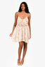 LoveshackFancy Green/Pink Silk Clairo Mini Dress Size S