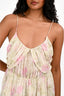 LoveshackFancy Green/Pink Silk Clairo Mini Dress Size S