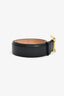 Burberry Black Leather TB Logo Belt Size S