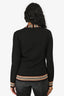 Burberry Black/Brown Trim Detailed Cardigan Est. Size S