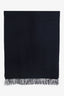 Max Mara Black Cashmere Fringe Scarf