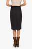 Burberry Grey Wool Midi Skirt Size 4