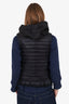 Moncler Black Quilted Hooded Padded Vest Size 00
