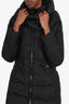 Moncler Black Hooded Padded Long Coat Size 1