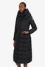 Moncler Black Hooded Padded Long Coat Size 1