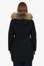 Moncler Black Down 'Aredhel Giubbotto' Fur-Trim Parka Size 1