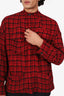 Haider Ackermann Red Oversized Check Shirt Jacket Size S Mens