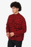 Haider Ackermann Red Oversized Check Shirt Jacket Size S Mens
