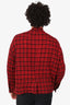 Haider Ackermann Red Oversized Check Shirt Jacket Size S Mens