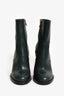 Burberry Dark Green Leather 'Westrella' Ankle Boots Size 35.5