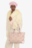 Gucci Beige/Pink Jumbo GG Medium Ophidia Tote