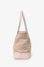Gucci Beige/Pink Jumbo GG Medium Ophidia Tote