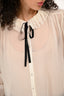 Ulla Johnson A/W 2022 Cream Sheer Silk Ruffle Blouse Est. Size S