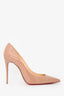Christian Louboutin Nude Patent Kate 100 Heels Size 37