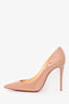 Christian Louboutin Nude Patent Kate 100 Heels Size 37