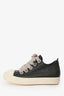 Rick Owens Olive Green Leather 'Jumbolace' Sneakers Size 40