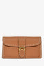 Delvaux Brown Rodéo Calf Brillant Long Wallet Chain