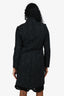 Harris Wharf London Charcoal Leopard Wool Long Coat Size 40