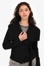 Max Mara Black Wool Belted Cropped Jacket Size 38