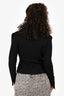 Max Mara Black Wool Belted Cropped Jacket Size 38