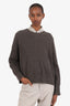 Helmut Lang Brown Wool/Cashmere Open Back Knit Sweater Size XS
