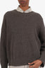 Helmut Lang Brown Wool/Cashmere Open Back Knit Sweater Size XS
