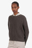 Helmut Lang Brown Wool/Cashmere Open Back Knit Sweater Size XS