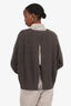Helmut Lang Brown Wool/Cashmere Open Back Knit Sweater Size XS