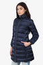 Prada Navy Down Quilted Puffer Coat Size 38