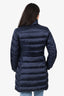 Prada Navy Down Quilted Puffer Coat Size 38