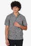 Bottega Veneta Black/White Patterned Short Sleeves Shirt Size 48 Mens