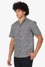 Bottega Veneta Black/White Patterned Short Sleeves Shirt Size 48 Mens