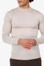 Eleventy Taupe Silk Knit Long Sleeve Top Size M Mens